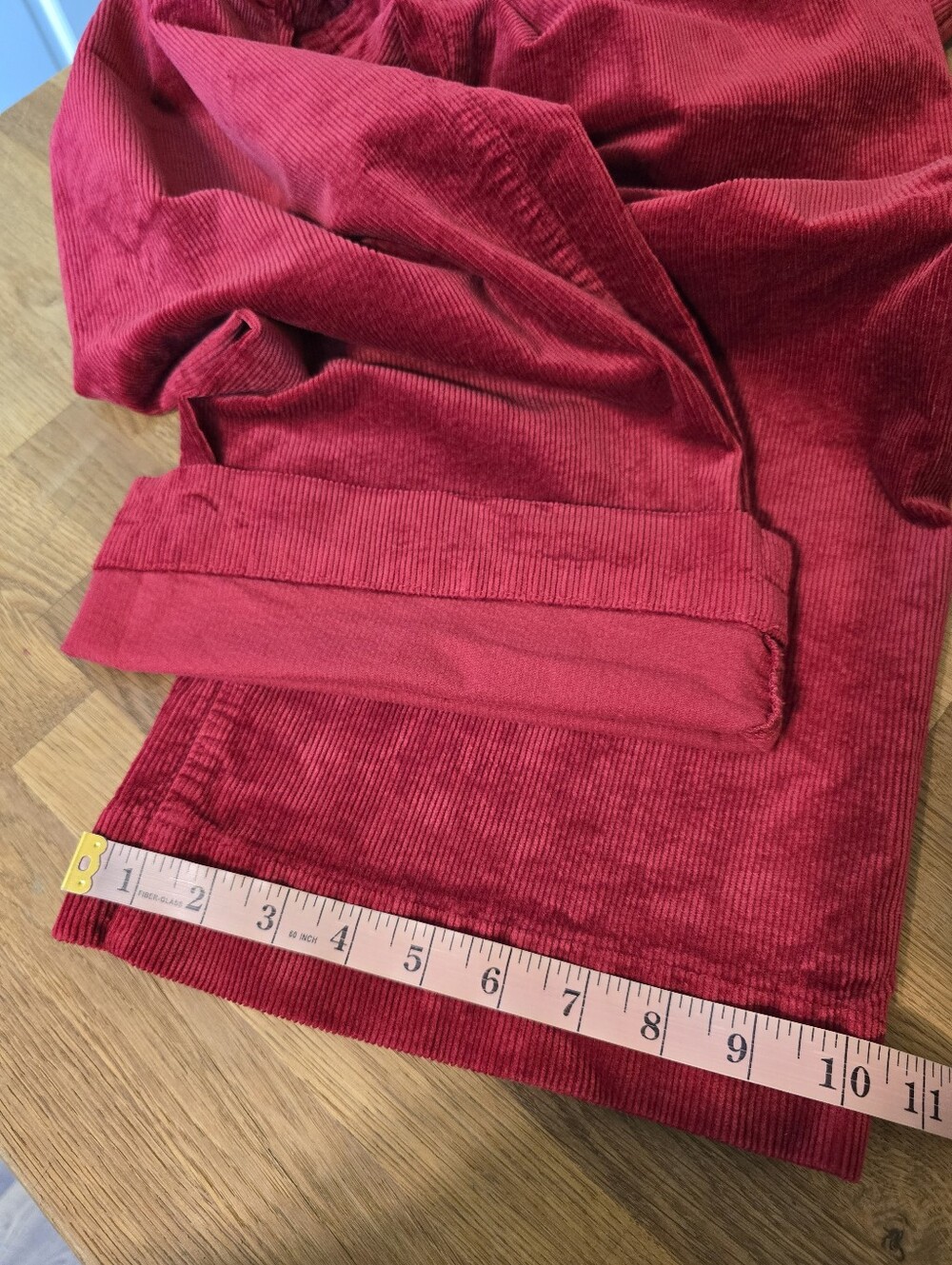 Maeve Colette Corduroy Wide-Leg Pants Rich Deep Red 28T Tall - Picture 12 of 12